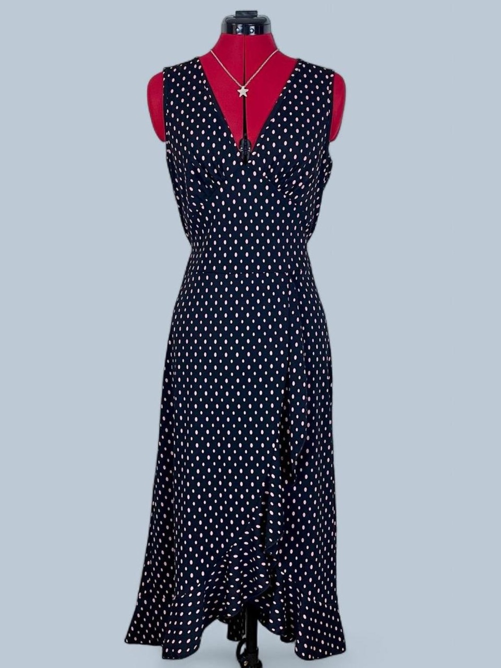 Y2K Polka Dot Midi Dress